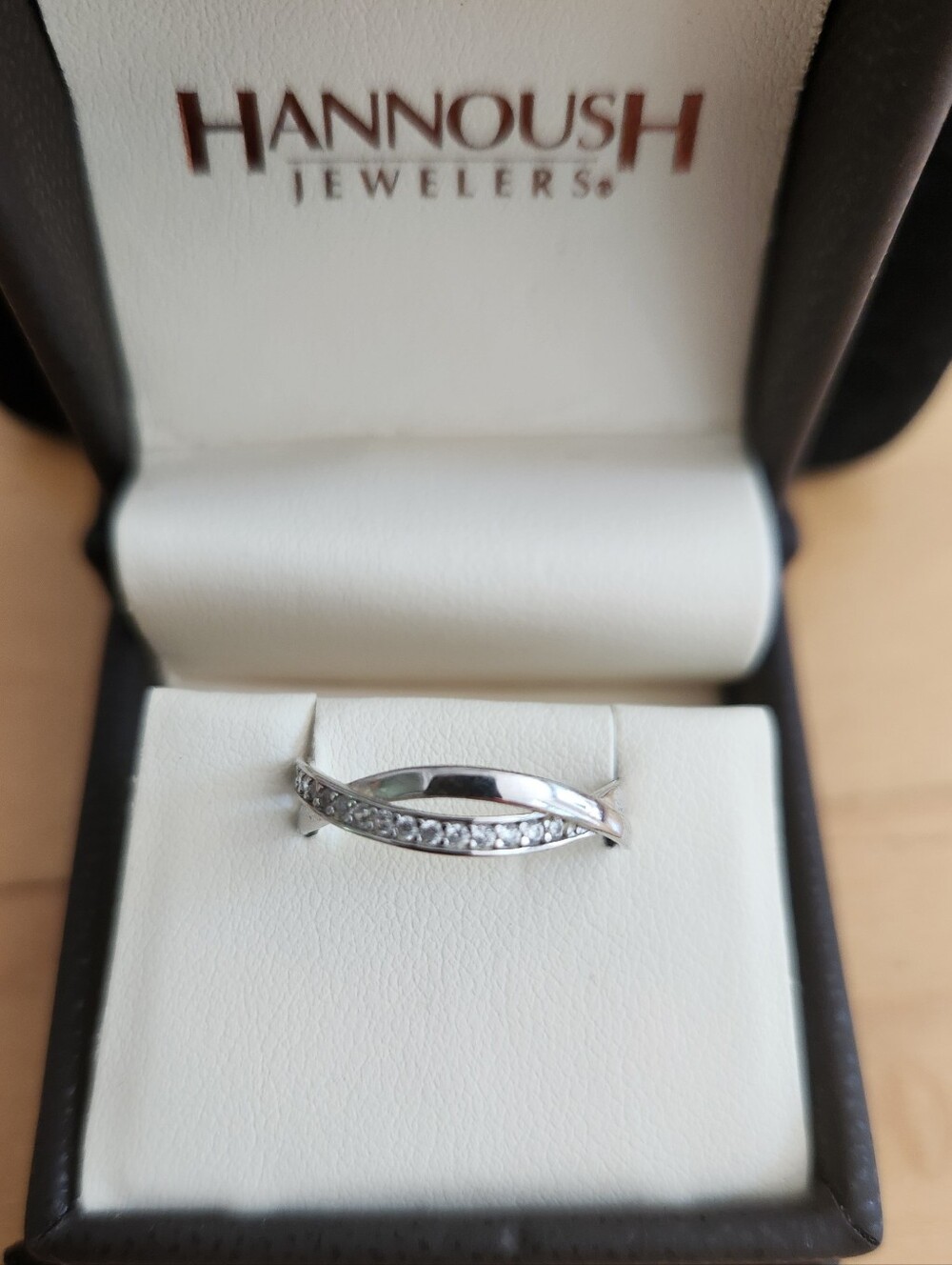 Women's Silver Diamond Accent Ring - White